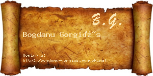 Bogdanu Gorgiás névjegykártya